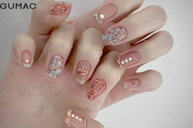 nhung mau nail noel dep hoa tiet duong van ao len
